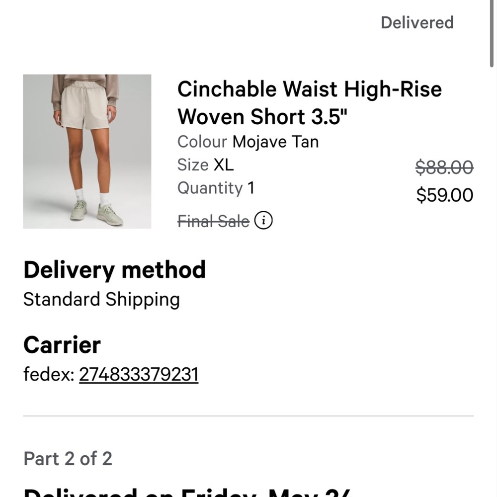 lululemon athletica Cinchable Waist High-Rise Woven Short 3.5" - Mojave Tan